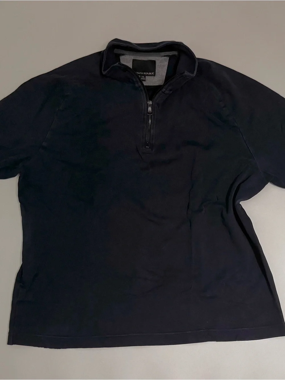Banana Republic Men's Dark Navy Quarter-Zip Pullover